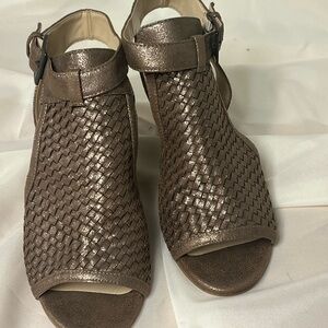 Adrienne Vittadini Bronze Woven Sandals
